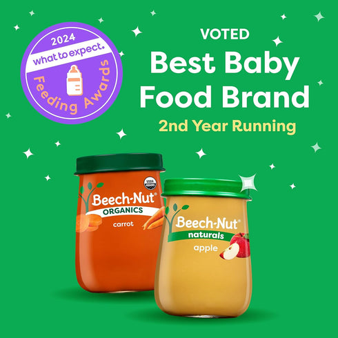 Immune 4 4 oz (10 Pack) Beech-Nut Naturals Support Stage Baby Food, Banana Pumpkin & Orange, Jar