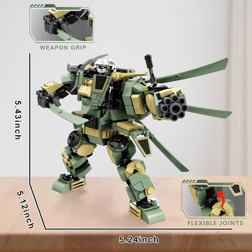 Set, 4 14+ (1448 Transforming Mech Robot Building Blocks Kinds of Destroy Warrior City Mecha Action Figure