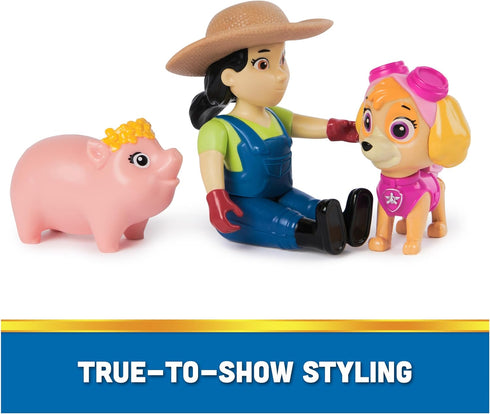 Paw Patrol Skye, Farmer Yumi & Piggie Figures, Kids Toys for Boys and Girls Ages 3 and Up