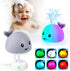 Baby Bath Toys, Whale Bath Toy Sprinkler with Charging Dock for Kids Ages 0-2, Light Up Bathtub Toys for Toddlers