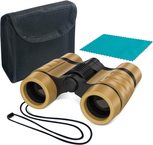 ESSENSON Binoculars for Kids, Toys Gifts for Age 3-12 Years, Outdoor Toys for Hiking, Bird Watching, Travel (Desert)