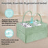 GINUMWA 2 Pack Diaper Caddy Organizer, Portable Baby Caddy Organizer with Handle, Collapsible Nursery Storage Bin
