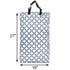 Grey Rhombus Reusable Hanging Wet Dry Diaper Bag
