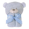 Stephan Baby Terry Plush Hooded Bath Towel, Blue Bear, 0-24 Months