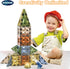 BINZKBB Magnetic Tiles 110 Pieces - 3D Lighted Magnet Building Blocks for Kids, Educational Sensory Stack Toys