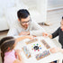Set 91 4 12 Set Mexican Train Dominoes with Number Tiles, Wooden Racks, Double Dominoes Game for Family Fun, Parties