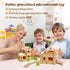 96 4-8 Jovi-mindlyNotchies PCS Wooden Blocks Wooden Toys with Storage Bag, Preschool Learning Toys Wood Blocks Building
