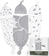Jam Naturals- Organic Knotted Tie Bottom Adjustable Velcro Swaddle and Hat Set