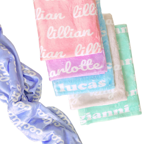 Ships Next Day - Personalized Name Kids Blankets for Girls and Boys with Name - Printed in America - Throw Blanket