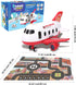 Set 3 4 5 6 Dwi Dowellin Airplane Toys with Fire Truck Cars Toy and Play Mat,Plane with Light Up and Sounds,Birthday