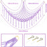 Boho Stuffed Animals Net or Hammock Large,55 inch Toy Hammock Macrame Stuff Animal Storage Corner Hanging Net Holder,Mesh Hammock Plush Toy Organizer with Hooks for Bedroom,Nursery (Purple) by YELIENM