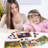 Wooden Puzzles Toys for Kids Ages 3-5 - Set of 4 Packs Dinosaur, Space, Transportation Wood Toddler Puzzles