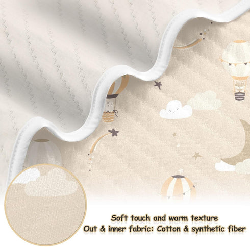Cozy 30" 40 Cute Hot Air Balloon Baby Blanket Cotton Throw Blanket Warm Nursery Swaddle Receiving Toddler Blankets x