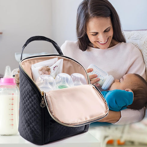 3 9 SFYBYHEART Breastmilk Cooler Travel Bag for Baby Bottles Up to Ounce - Insulated Bottle bag for Daycare