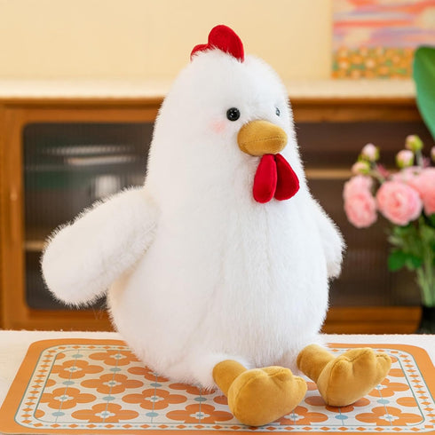Uniwirtec (White,23 inch) Cute Chicken Stuffed Animal Plush Doll Toy - Farm Animal Cuddler for Kids' Room Decor - Ideal