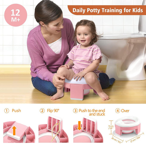 MCGMITT Portable Potty with Bonus Silicone Baby Teether Ball