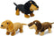 3Pcs Dachshund Plush Animals Set, 9.8" Kawaii Stuffed Dogs, Soft Cuddly Dog Toy for Birthday Party, Best Gift for
