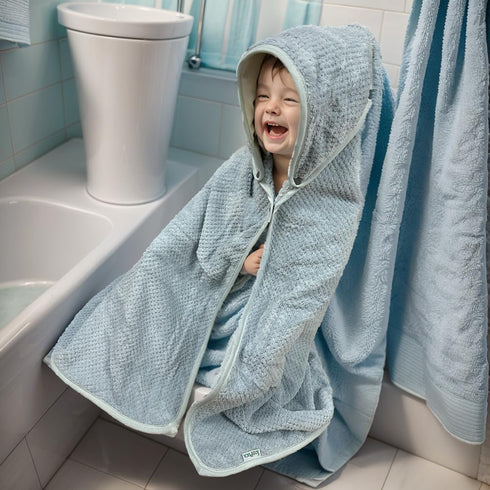 3 1 36 36inch, 2 Pack, ICOPUCA Baby Hooded Towel-Removable Hood, in Newborn Baby Bath Towel, * Hemp Gray & Light Blue;