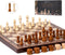 Chess Set 15'' Chess Board Wooden Magnetic Folding Chess Board Set for