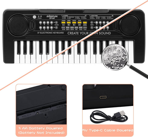37 3 4 5 6 7 8 9 Raimy Keys Keyboard Piano for Kids, Early Learning Educational Portable Electronic Musical Instrument
