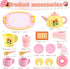 Sets 3-5, Set 4-6, Set 3-6 Wooden Tea for Toddlers Tea Party for Little Girls Toddler Tea with Teacups, Dessert Food