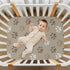 KICPOAY 39 27 Fitted Crib Sheets Brown Dog Paws Stretchy Portable Playard Sheets for Baby Toddler, Breathable Soft Mini