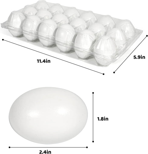 36 JOYIN Pcs Easter White Wooden Egg, Fake Eggs Plain Decorating for DIY Paint Your Own Egg Decor, Easter Craft, Basket
