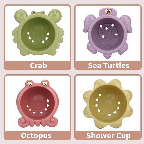 2-4, 1-3, 4 2 1 6-12 LZZAPJ Bath Toys for Toddlers Age Bathtub Water Toys for Kids Age Toddler Bath Toy Contains