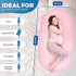 57inch PILLANI Pregnancy Pillows for Sleeping - V C U Shaped Full Body Pillow with Removable Cover, Cooling Maternity