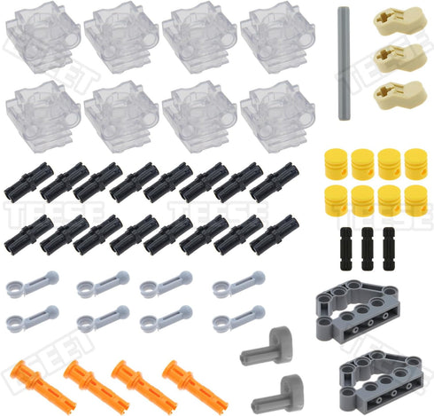 TEESE 55pcs Crankshaft-Engine-Accessories-Kit with Connecting-Rod-Cylinder-Head, Compatible with Technic-Parts for MOC