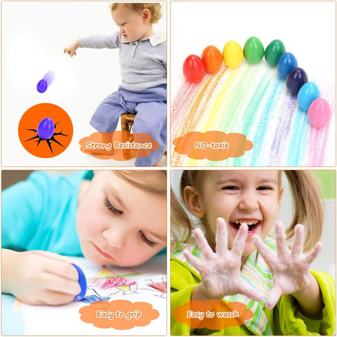 2-4 Set Crayons for Toddlers, Washable Wax Crayons for Kids Ages Years old, Safe and Non Toxic, Jumbo and Chubby Bulk