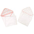 2 pack Set Baby Hooded Towel - Pink Trim