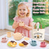 Set Set 3 4 5 6 Silicone Tea Party for Little Girls Kids Toddlers Tea with Tea Pot Cups Food Pretend Play Kitchen