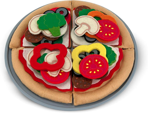 Melissa & Doug Felt Food Mix And Match Pizza Play Food Set
