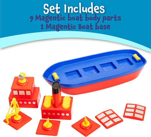 Set, 3 10 Popular Playthings Magnetic Build-a-Boat High Seas Play Waterproof Floating Bath Toddler Toys, Gifts for Kids