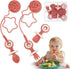 3 Pack Baby Fork and Spoon Set, Suction Baby Self Feeding Utensils for 6-12 Months, Silicone Feeding Supplies