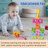 BOVVSKY Counting (20pcs) Wooden Number Building Blocks, Montessori-Inspired Wooden Number Building Blocks, Math