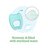 (4 Pack) green sprouts Cool Nature Teether | Soothes Gums & Promotes Healthy Oral Development | Safer Plastic Filled