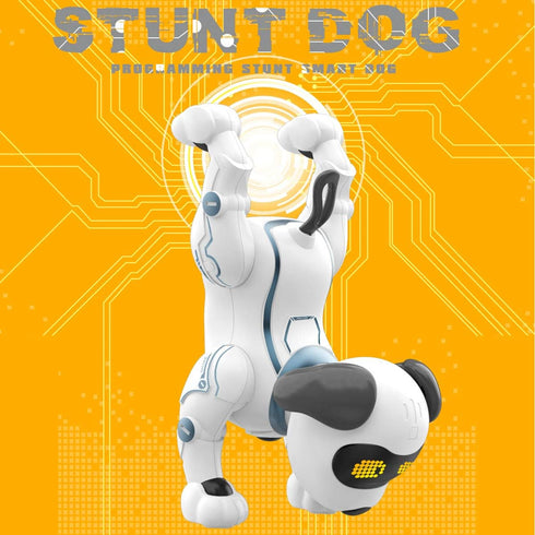 Programmable 6, 7, 8, 9, 10 Fisca Remote Control Dog, RC Robotic Stunt Puppy Voice Control Toys Handstand Push-up