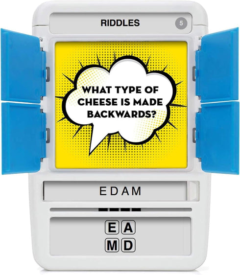 100 PICS Riddles Travel Game - Guess 100 Riddles Flash Cards with Slide Reveal Case for All Ages