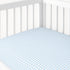 100% Butterblu Frankie Fitted Crib Sheet Organic Cotton for Baby & Toddler Mattress, Breathable for Boys & Girls, Blue
