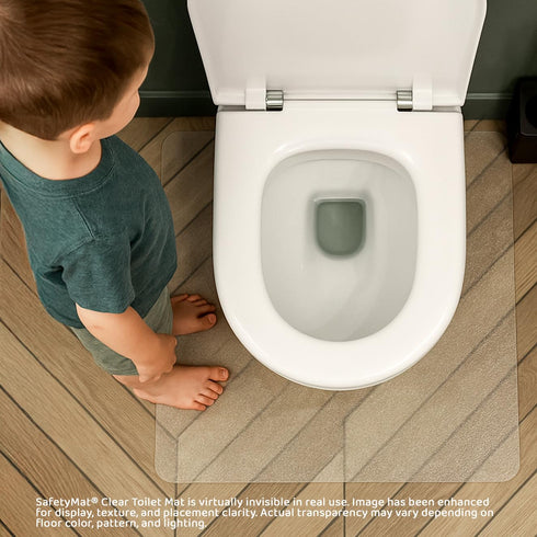 SafetyMat Peel Stick Potty Training Mat, Invisible Slip Resistant Protection for Floors, Waterproof, Durable, Easy