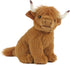 Living Nature Small Highland Cow Stuffed Animal - Fluffy Farm Animal Toy Gift for Kids, 6 inches