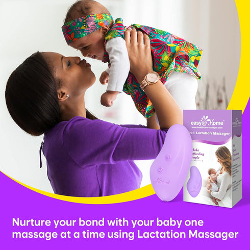 2-in-1 Easy@Home Lactation Massager with Heat | Gentle Warming & Vibration for Breastfeeding Comfort