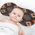 decor gift 4 Pack 22x11in Cotton Burp Cloths Muslin Breathable Rust Ikats Vector wash Cloth for Unisex Newborns