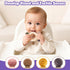 CAHILON 2 Pack 3-6 6-12 Easter Baby Teething Toys for Months, BPA Free Silicone Teething Mitten & Teething Ring, Baby