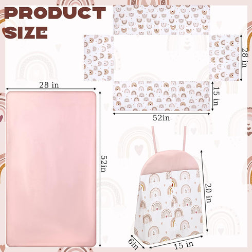 4 Set, Set Rtteri Pieces Baby Crib Bedding Nursery Bedding Standard Size Soft Baby Bedding Including Crib Skirt