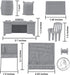 BMC Classic Marx Military Base Camp, 44pc Plastic Army Men Playset Accessories