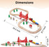 Set 3,4,5 SainSmart Jr. Wooden Train for Toddler - Double-Side Wooden Tracks Fits Brio, Thomas, Melissa and Doug