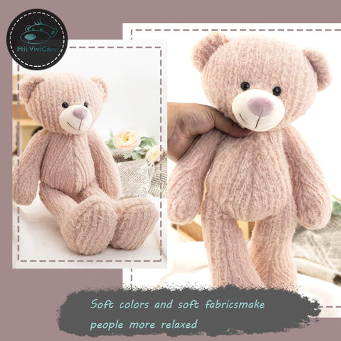 18" Pink Bear Stuffed Animal for Boys and Girls, Soft Adorable Plush Toys for Newborn Babies, Great Birthday Gifts